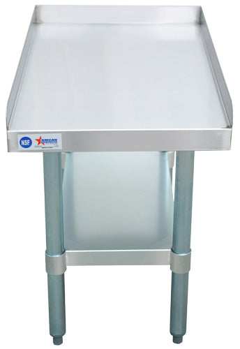 30″ x 18″ Stainless Steel Equipment Stand with Galvanized Undershelf and Legs