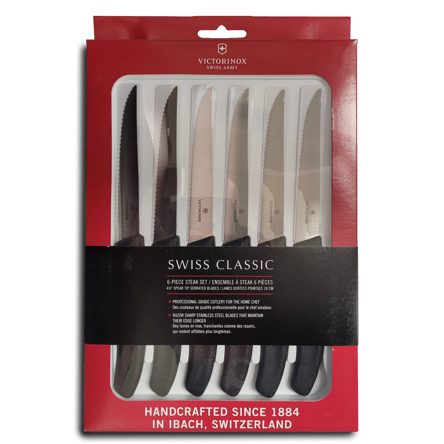 6pc Serrated Knife Set (spear)