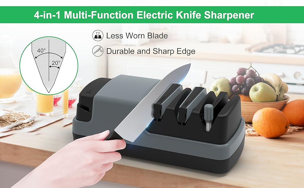 4-in-1 Electric Knife Sharpener