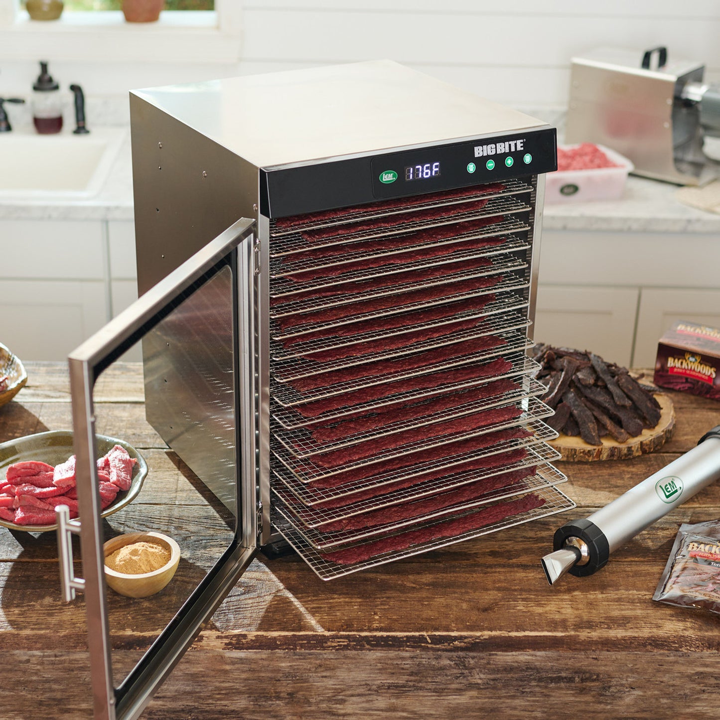 BigBite® 16-Tray Stainless Steel Dehydrator