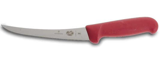 6" Curved Semi-Flex Boning Knife (red)