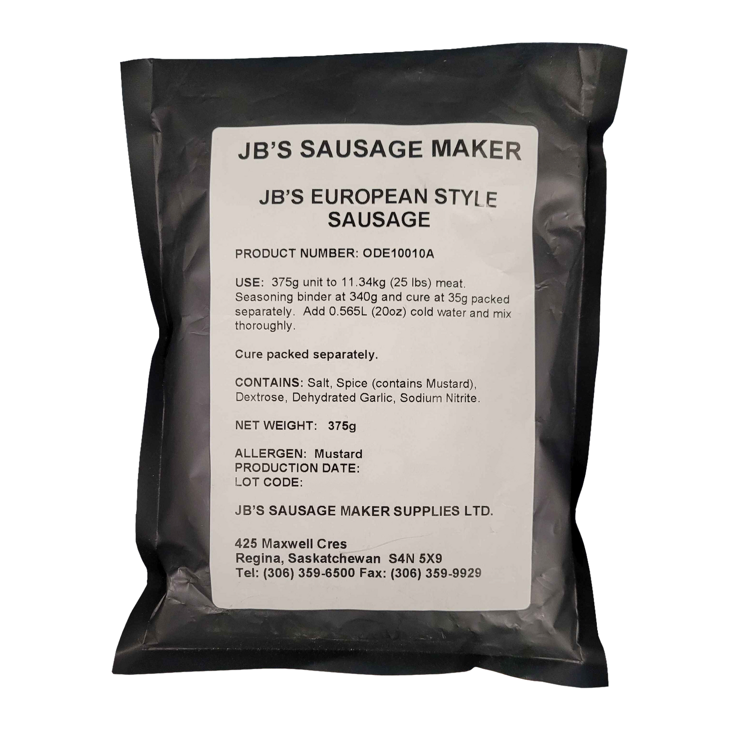 JB's European Style Sausage S/B/C